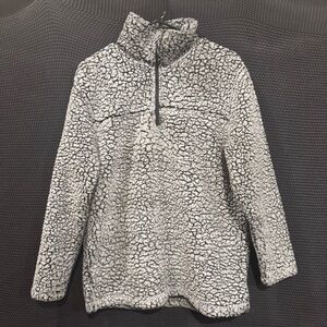 Boxercraft Cozy Sherpa Fleece Pullover - Black and White